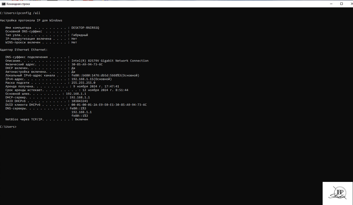 ipconfig
